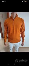 Maglione arancione lana
con zip 56