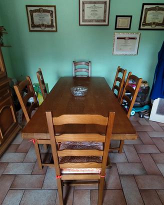 Tavolo 6 posti in noce massello nazionale 