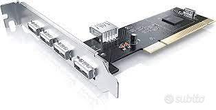 Scheda pci 4+1 porte usb 2.0