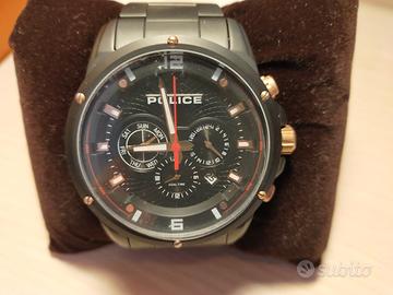 orologio Police nero satinato 