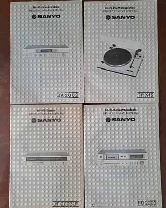 Manuali originali stereo Sanyo