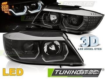 Fari LED Angel Eyes 3D BMW Serie 3 E90 / E91 Neri