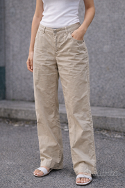 Pantalone Prada donna taglia M leggerissimo panna