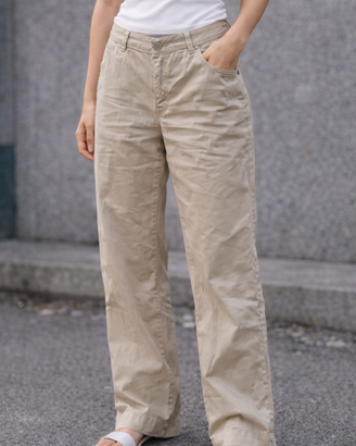 Pantalone Prada donna taglia M leggerissimo panna