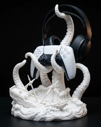 supporto controller e cuffie PS5 piovra e nave