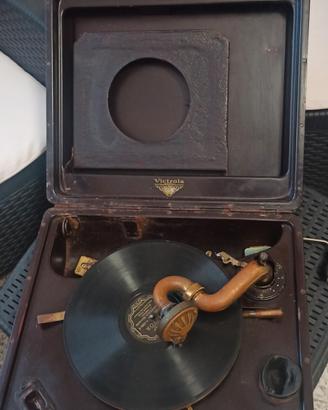 Grammofono d'epoca a valigetta 