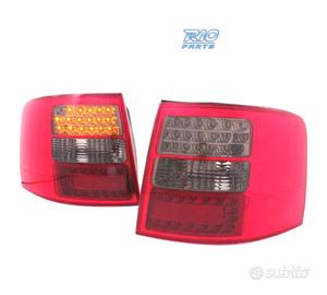 FANALI A LED AUDI A6 C4 AVANT 97-04 ROSSO AFFUMICA