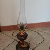 Lampada abat jour stile vintage con lampadina 