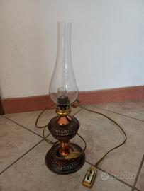 Lampada abat jour stile vintage con lampadina 