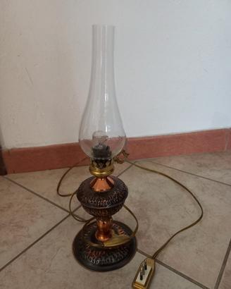 Lampada abat jour stile vintage con lampadina 