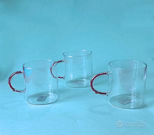Set 3 tazze  in vetro con rubini by Seletti