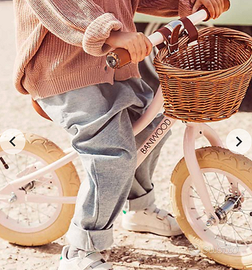 Bicicletta senza pedali con casco rosa BANWOOD