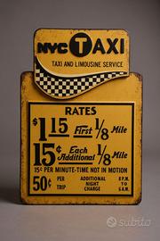 Targa Decorativa Latta NYC Taxi Vintage