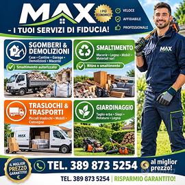 SGOMBERO, SMALTIMENTO, DEMOLIZIONI e Trasloco