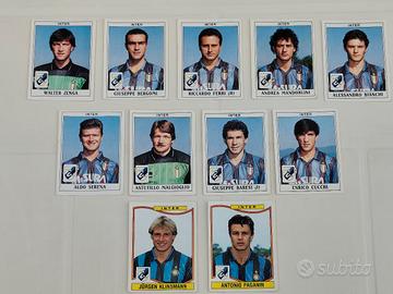 11 figurine Panini Inter 1989/90 e 1990/91