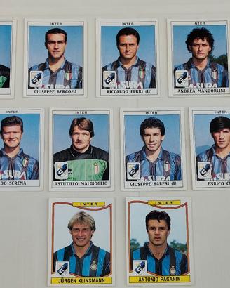 11 figurine Panini Inter 1989/90 e 1990/91