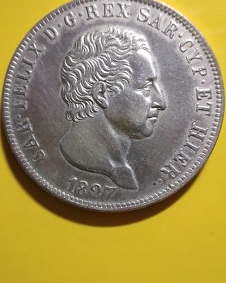 scudo argento CARLO FELICE 1827