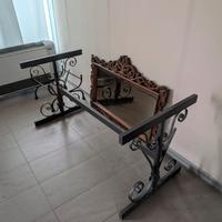 Base tavolo artigianale in ferro battuto - Liberty