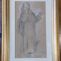 Quadro con monaco Edoardo Dalbono