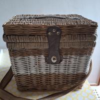 Cesta frigo in vimini per pic-nic 