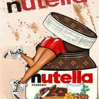 Targa metallo pubblicita nutella