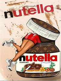 Targa metallo pubblicita nutella