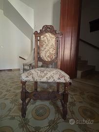 Sedie legno e tessuto