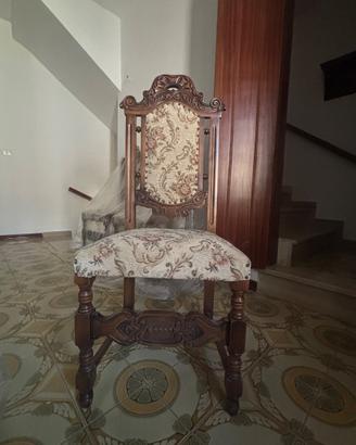 Sedie legno e tessuto