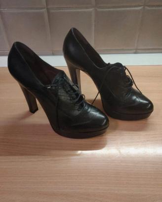 francesine vera pelle nere