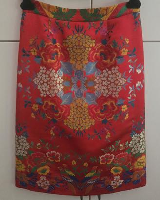 Gonna rossa floreale Etro