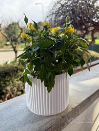 Vaso artistico moderno in PLA bianco - Stampa 3D