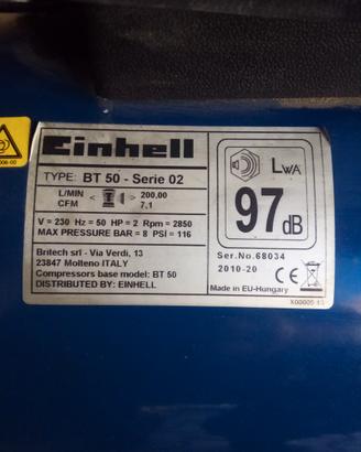 Compressore aria 50 litri usato poco