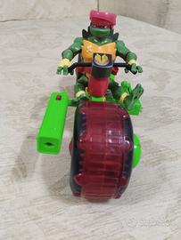 moto tartaruga ninja con personaggio snodato 