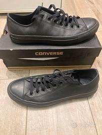 Sneakers Uomo  Pelle Nera Converse Chuck Taylor 43