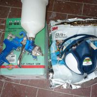 aerografo da verniciare  e  maschera 3m