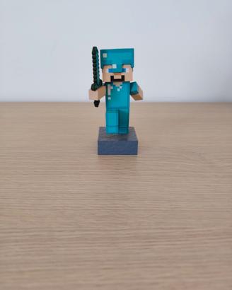 Figure Minecraft Steve con armatura ufficiale. 