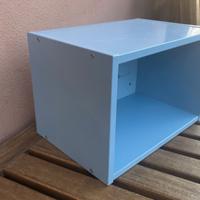 Mensola di legno, rettangolare, grigio-azzurro