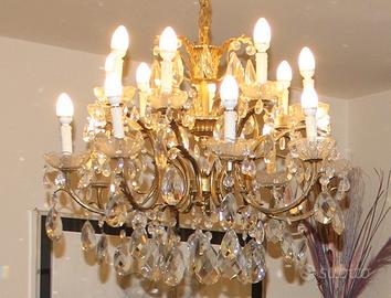 lampadario con gocce