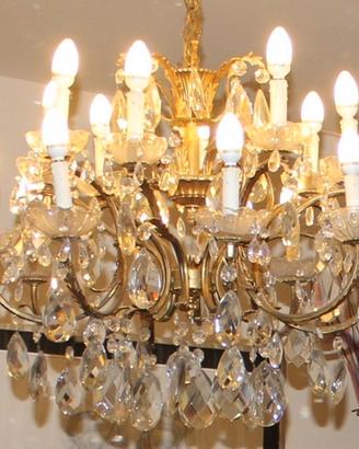 lampadario con gocce