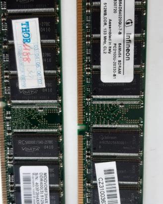 Memoria RAM DDR 512 sdram Memorie PC