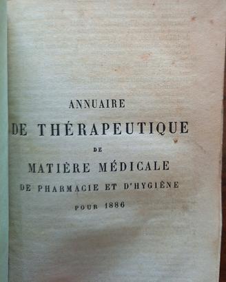 Libro Antico Bouchardat - Annuaire Therapeutique