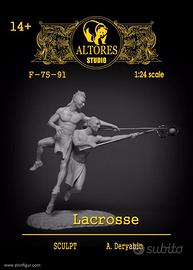 Lacrosse Indians man sport 75mm miniatures diorama