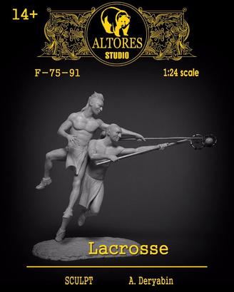 Lacrosse Indians man sport 75mm miniatures diorama