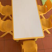 Tavolo con 6 sedie per infanzia, Borgione