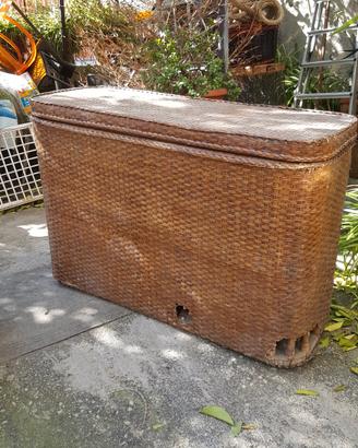 CASSA BAULE  IN BAMBU' RATTAN