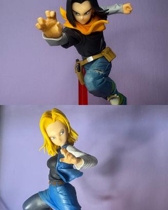 Action figure dragon ball android 18 e android 17