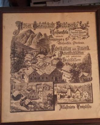 Quadro d'epoca Acciaierie Weissenfels