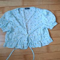 top corto floreale donna 