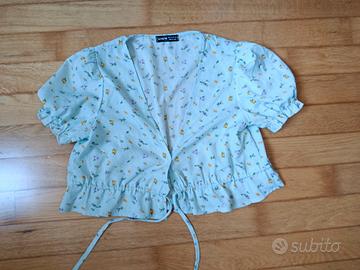 top corto floreale donna 