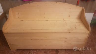 panca in legno naturale contenitore nuova